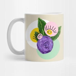 blueberry on the round Mug